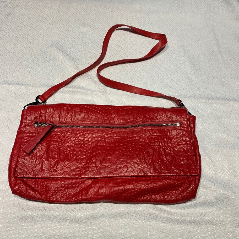 Kenneth Cole New York Large Coral Leather Clutch